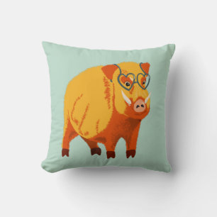 Geek Pig Funny Boar Wild Animal Kissen