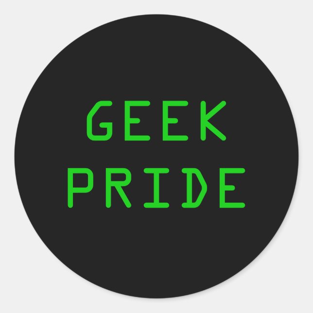GEEK PRIDE RUNDER AUFKLEBER (Vorderseite)