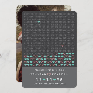 Geek programmiert für Liebe Binärkode Save the Dat Save The Date