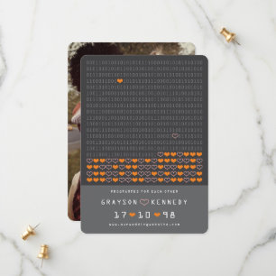 Geek programmiert für Liebe Binärkode Save the Dat Save The Date