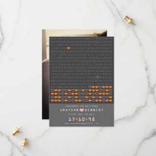 Geek programmiert für Liebe Binärkode Save the Dat Save The Date