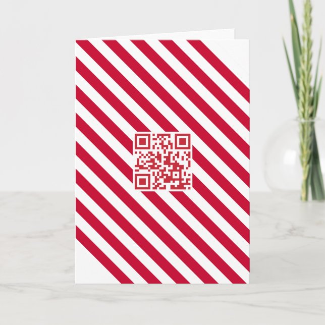 Geek QR Code Frohe Weihnachtskarte Feiertagskarte (Vorderseite)
