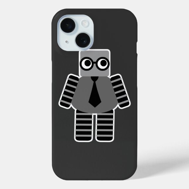 Geek Robot iPhone Case (Rückseite)