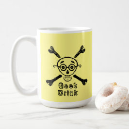 Geek Skull mit Brillen personalisiert Kaffeetasse