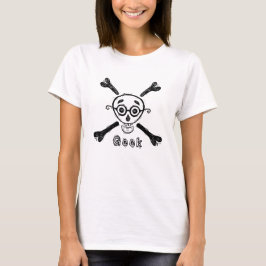 Geek Skull mit Brillen personalisiert T-Shirt