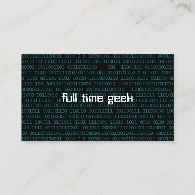 Geek Web-Entwickler Informatik Visitenkarte (Vorderseite)