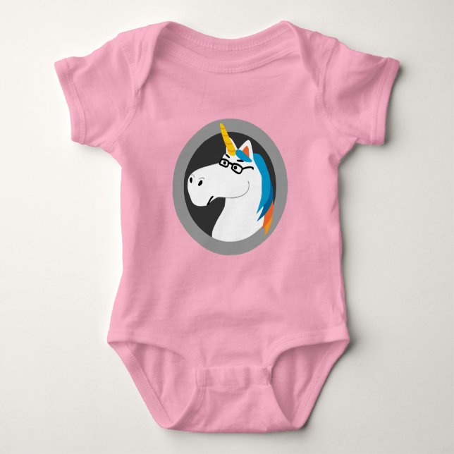 Geekicorn Baby Clothes Strampler (Vorderseite)