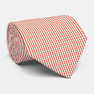 GEEKLEY cravate carreaux beige-rouge Krawatte