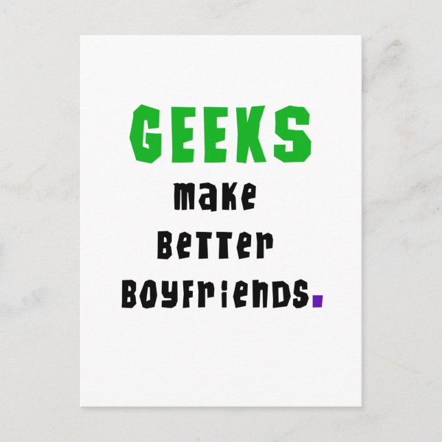 Geeks machen bessere Freunde Postkarte (Vorderseite)