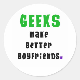 Geeks machen bessere Freunde Runder Aufkleber