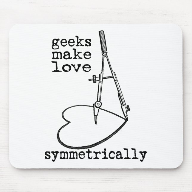 Geeks machen Liebe symmetrisch Mousepad (Vorne)