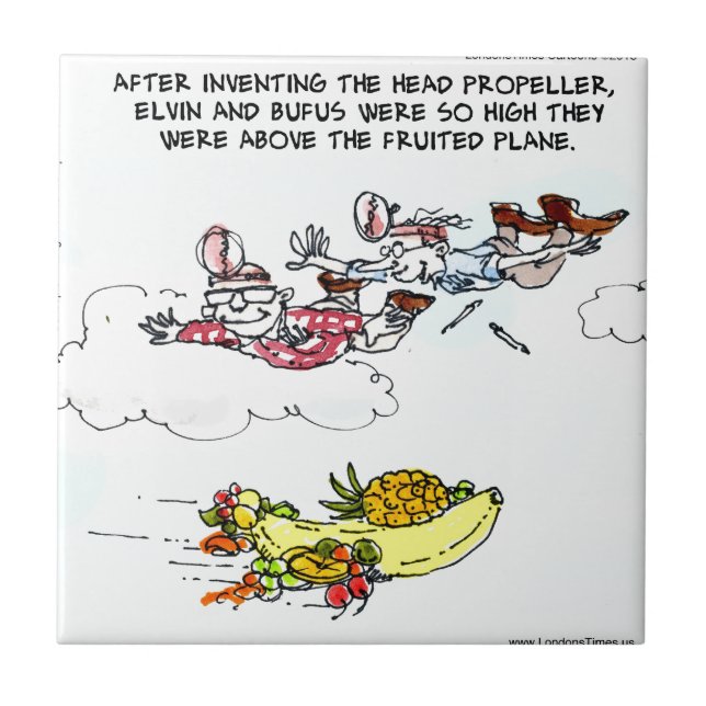 Geeks Oove Fruited Flugzeug Funny Fliese (Vorderseite)