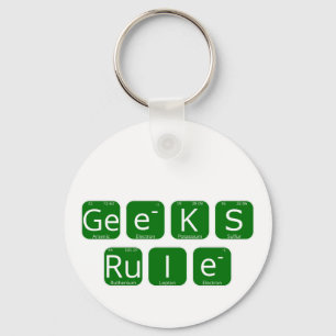 Geeks Rule Periodic Table Slogan Schlüsselanhänger