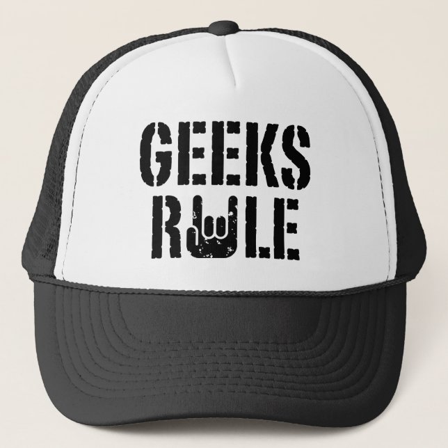 Geeks Rule Truckerkappe (Vorderseite)