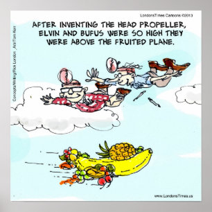 Geeks & The Frucht Flugzeug Funny Poster