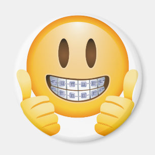 Geeky Braces Emoji Magnet
