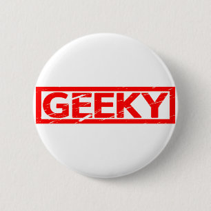 Geeky Briefmarke Button