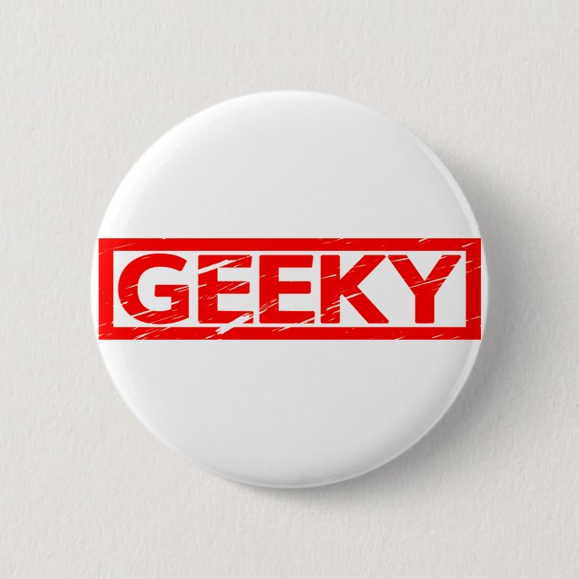 Geeky Briefmarke Button (Vorderseite)