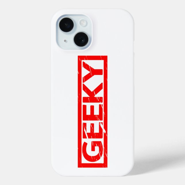 Geeky Briefmarke Case-Mate iPhone Hülle (Rückseite)