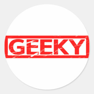 Geeky Briefmarke Runder Aufkleber