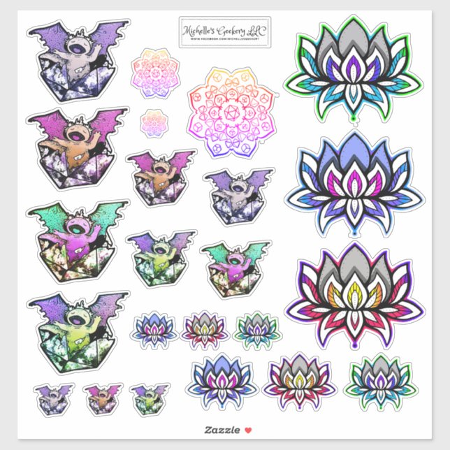 Geeky Chic Sticker Sheet (Blatt)