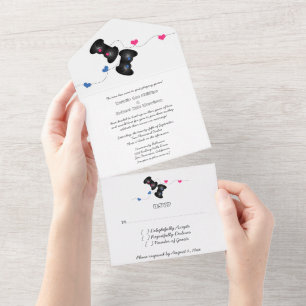 Geeky Gamer Alles-in-einem-Hochzeitseinladung Ro All In One Einladung