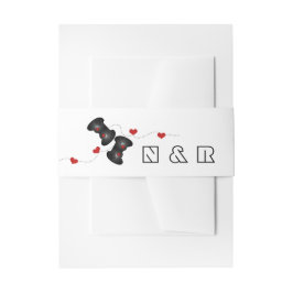 Geeky Gamers Wedding Belly Bands Dark Einladungsbanderole