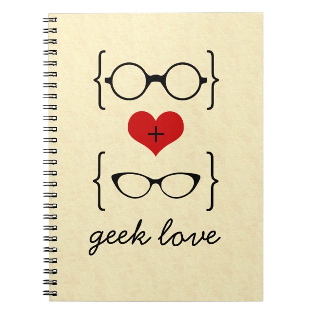 Geeky Glasses Notebook Notizblock (Vorderseite)