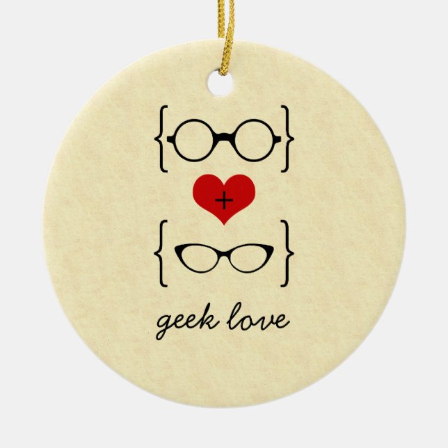 Geeky Glasses Ornament (Vorne)