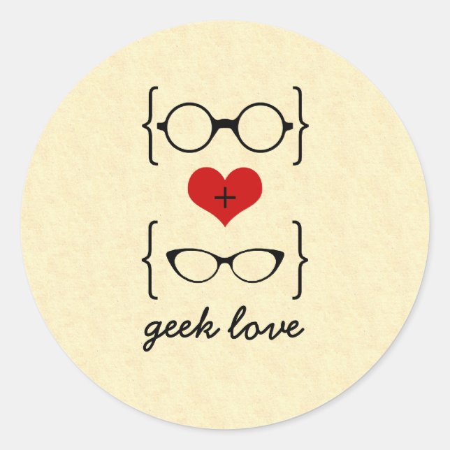 Geeky Glasses Stickers (Vorderseite)
