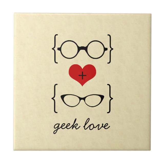 Geeky Glasses Tile Fliese (Vorderseite)