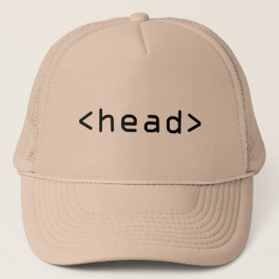 Geeky HTML <head> Fernlastfahrerkappe/-hut Truckerkappe