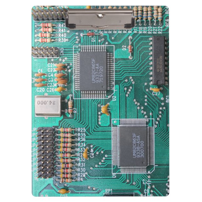 Geeky, Leiterplatte, Computermotherboard Klemmbrett (Vorderseite)