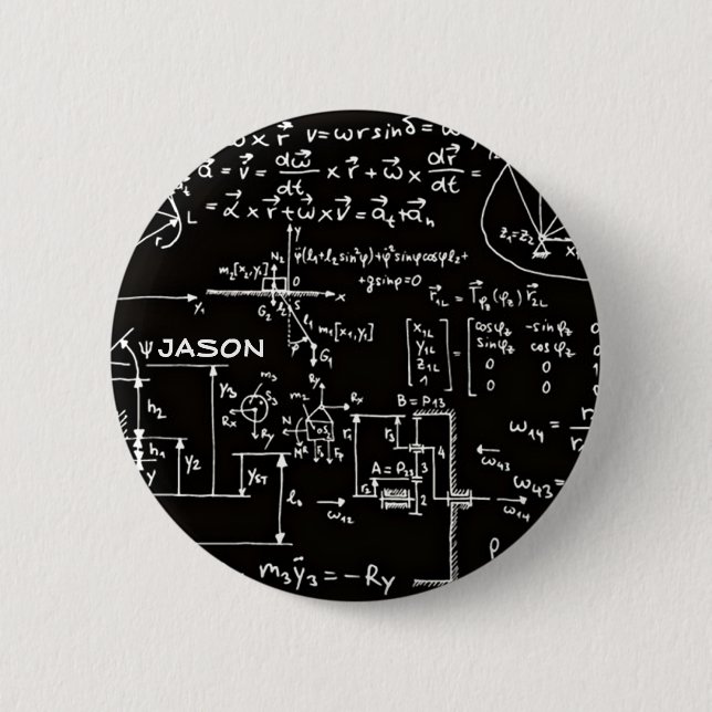 Geeky Mathe-Mathematik personalisiert Button (Vorderseite)
