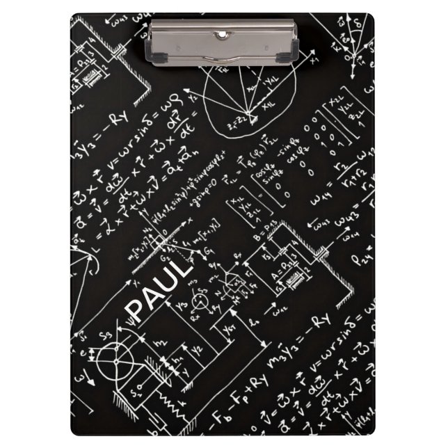 Geeky Mathe-Mathematik personalisiert Klemmbrett (Vorderseite)
