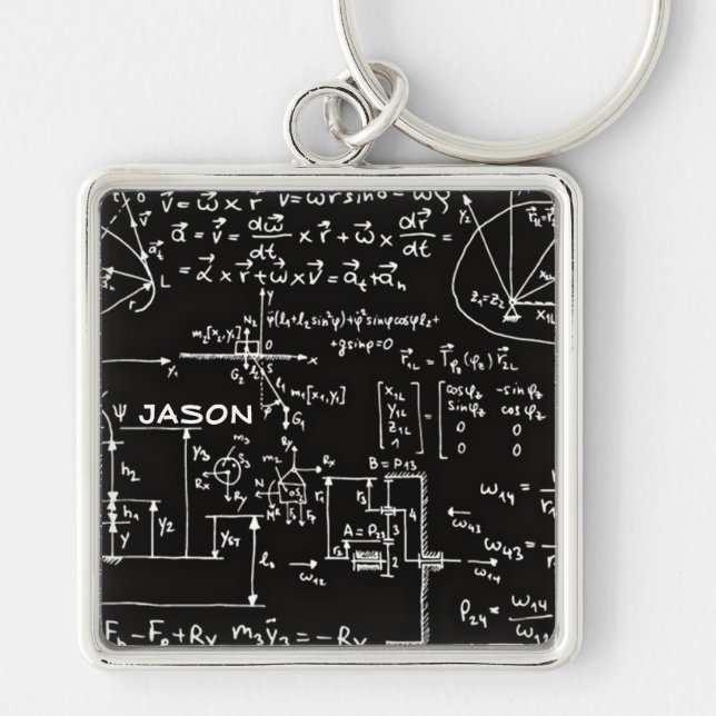Geeky Mathe-Mathematik personalisiert Schlüsselanhänger (Vorne)