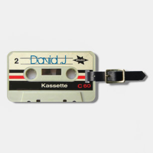 Geeky nerdige 1980er Kassetten Retro-Kassette Gepäckanhänger