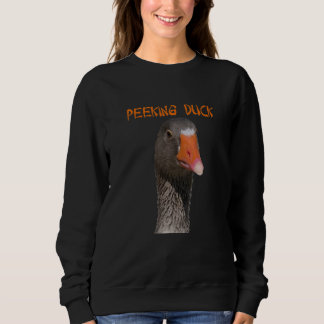 Geeky Peeking Duck unter asiatischem Stil Sweatshirt