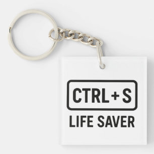 Geeky Schlüsselanhänger - Design "STRG + S Life Sa