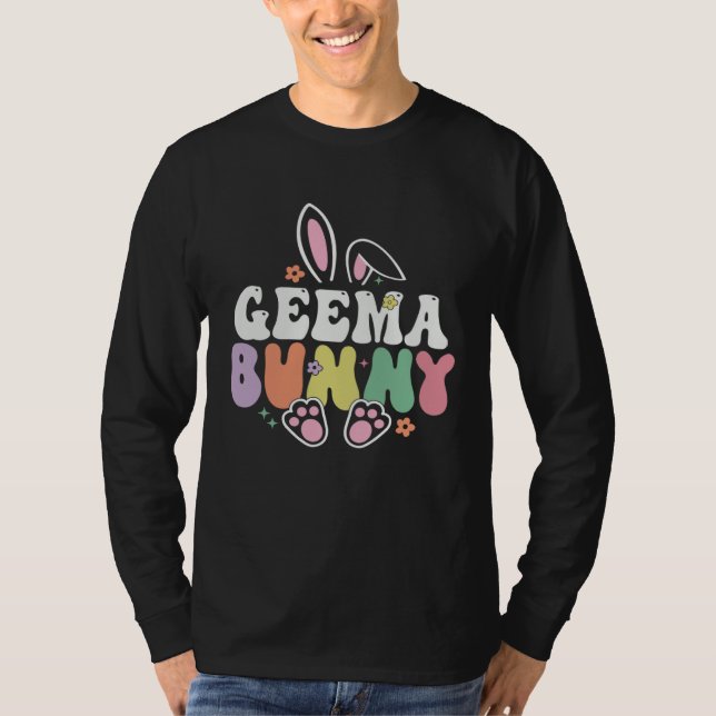 Geema Bunny Women Easter Day Rabbit Grandma Family T-Shirt (Vorderseite)