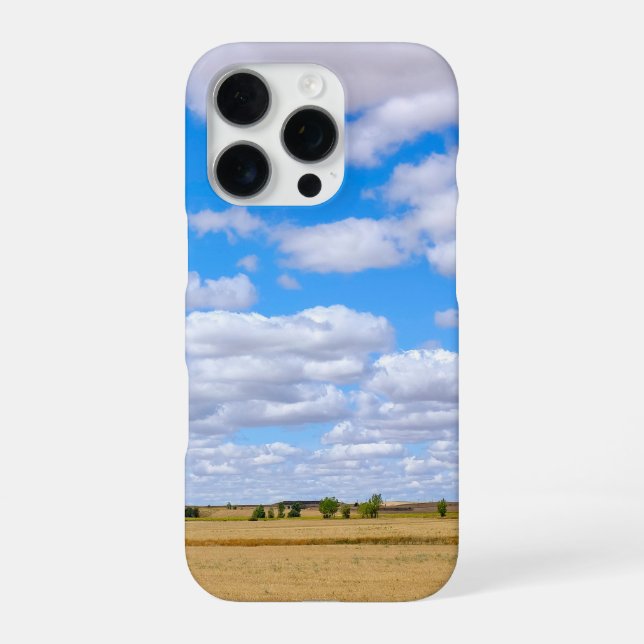 Geerntete Weizenfelder iPhone Hülle (Rückseite)