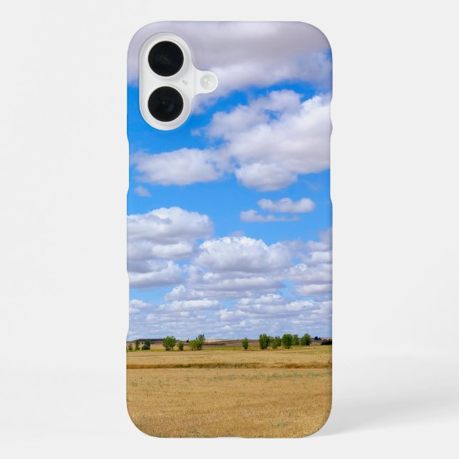 Geerntete Weizenfelder iPhone Hülle (Rückseite)