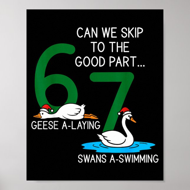 Geese A Laying Swans A Swimming 67 Six Geese Seven Poster (Vorne)