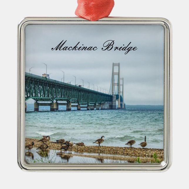 Geese auf Mighty Mac Ornament Aus Metall (Vorne)