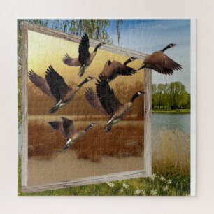 GEESE FLIEGT AUS DEM BILD PUZZLE