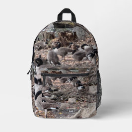 Geese in the Park Backpack Bedruckter Rucksack