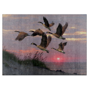 GEESE ÜBER DIE DUNEN SCHNEIDEBRETT