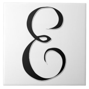 Geessele Letter E in Schwarz-Monogramm-Tile Fliese