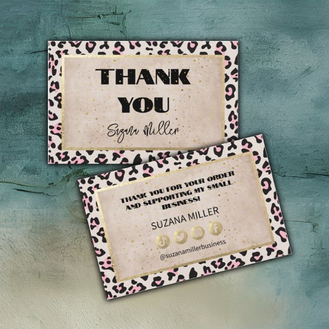 Geetah Pattern und Gold Vintag Vielen Dank Visitenkarte (Von Creator hochgeladen)