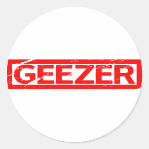 Geezer-Briefmarke Runder Aufkleber
